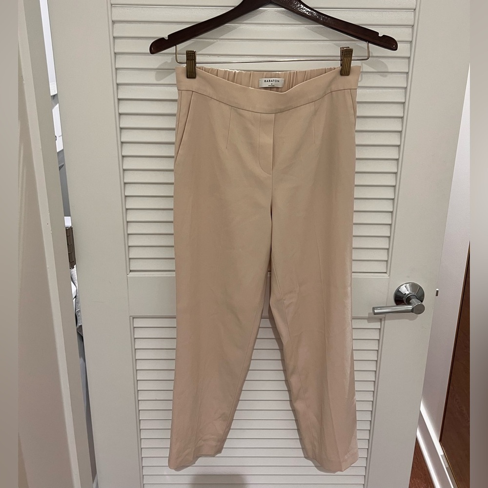 Babaton Straight Leg Trouser Pants - Cream, 4